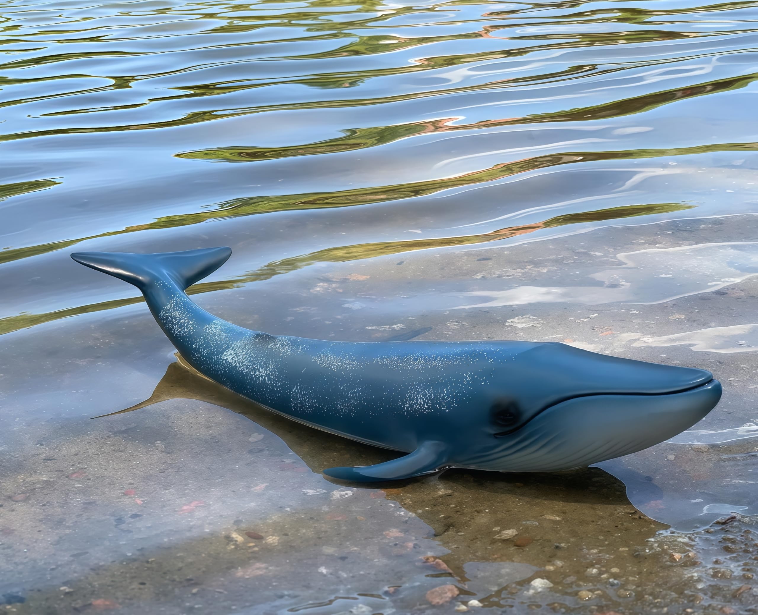 Gemini&Genius Blue Whale Action Figure – Realistic Hand-Painted Soft PVC Ocean Toy for Kids & Collectors