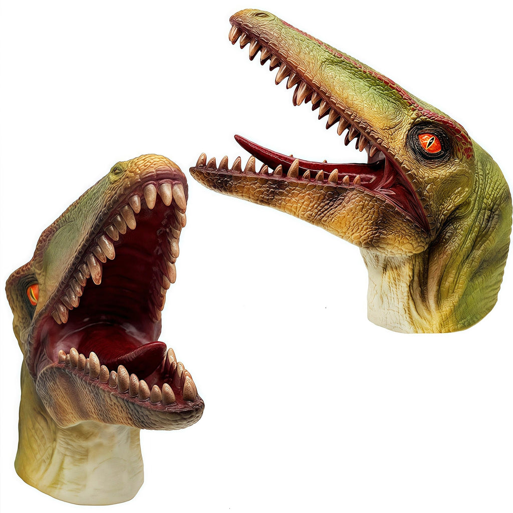 Gemini&Genius Compsognathus Dinosaur Hand Puppet – Soft Rubber Realistic Hand Puppet for Kids
