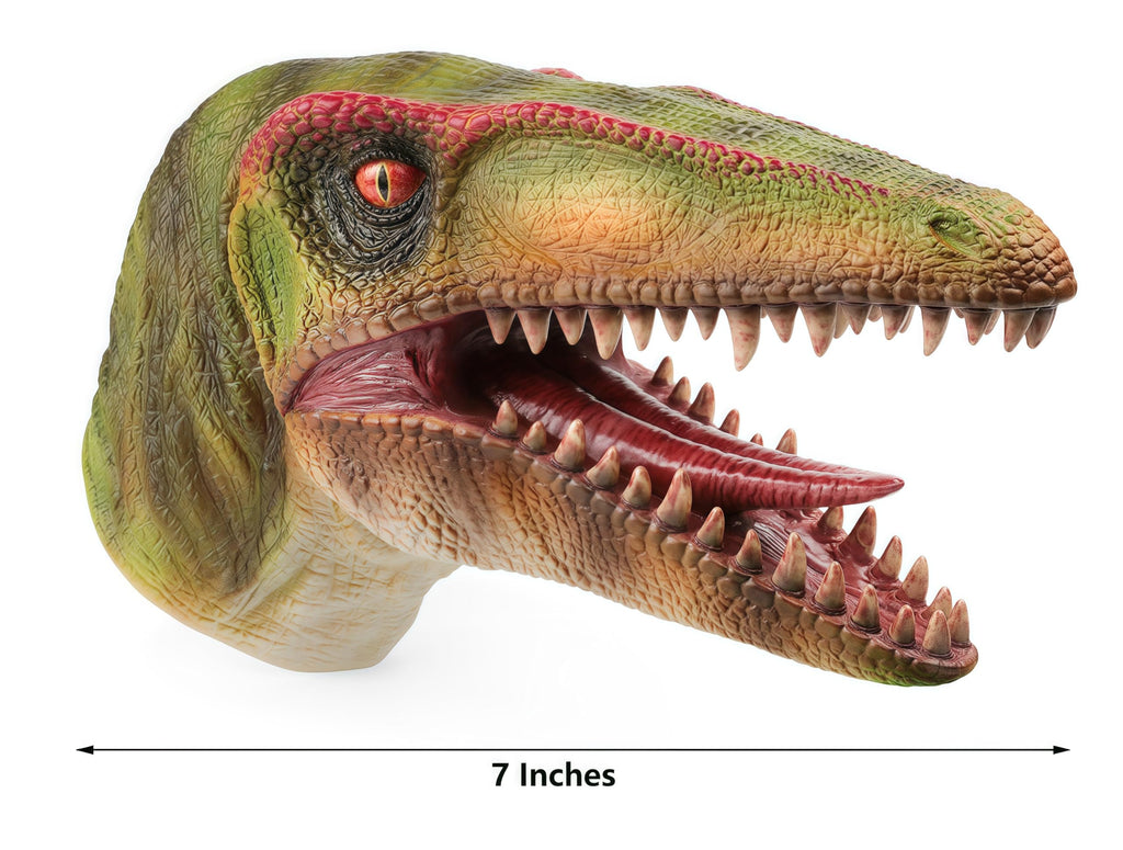 Gemini&Genius Compsognathus Dinosaur Hand Puppet – Soft Rubber Realistic Hand Puppet for Kids