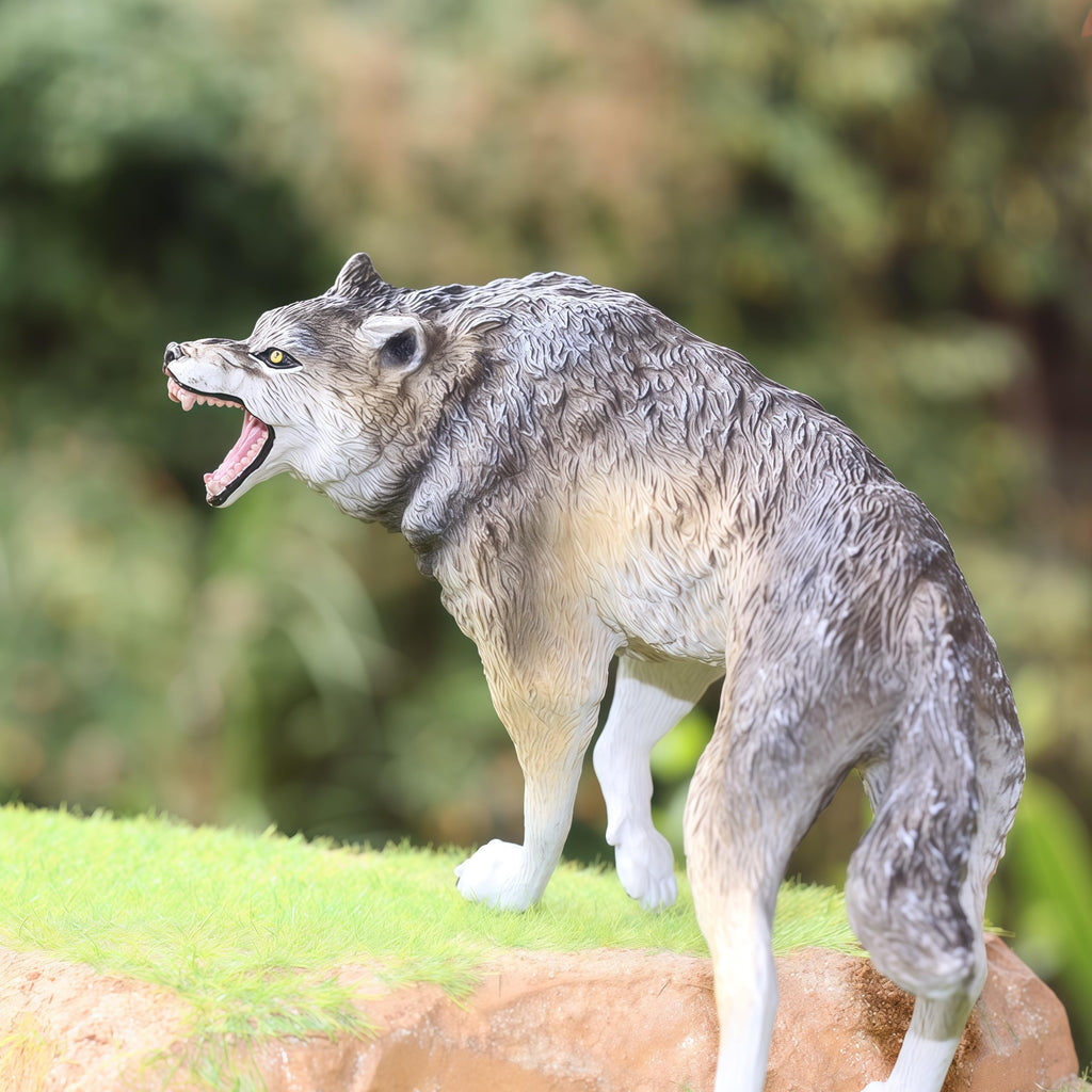 Gemini&Genius Dire Wolf Action Figure – Realistic Prehistoric Toy for Kids, 6-10 inches, Eco-Friendly