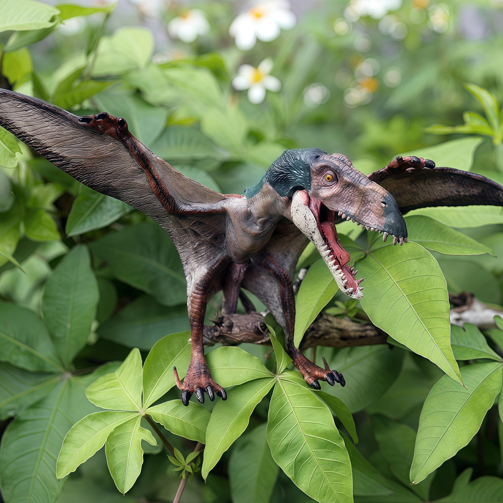 Gemini&Genius Hand-Painted Pterosaur Figure Set (2 Pcs) - Realistic Dinosaur Toys for Kids