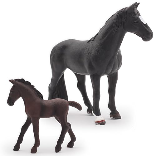 Gemini&Genius Horse Toy Set – Realistic Farm Animal Figures for Kids, Party Favors and Birthday Gifts
