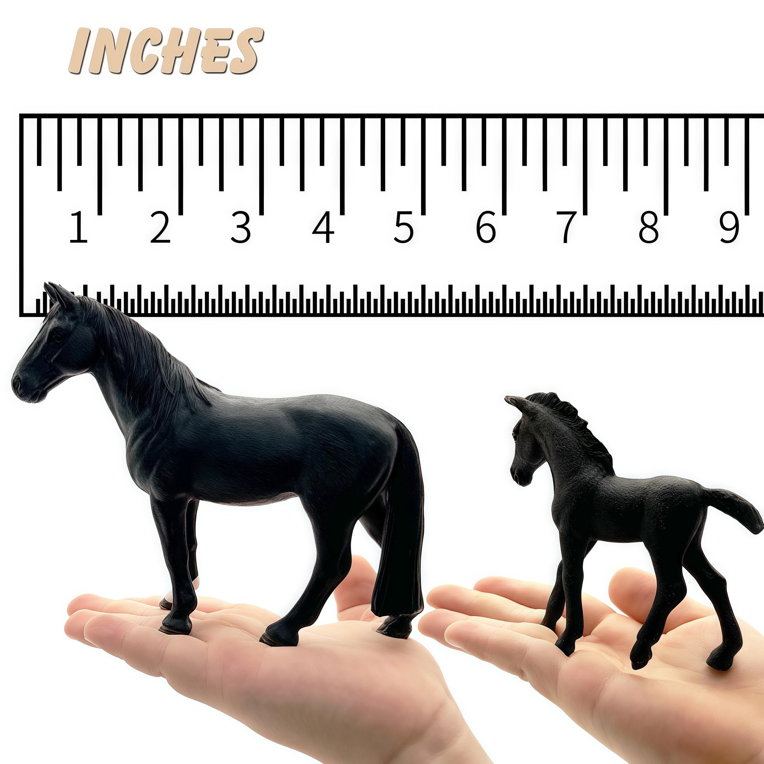 Gemini&Genius Horse Toy Set – Realistic Farm Animal Figures for Kids, Party Favors and Birthday Gifts