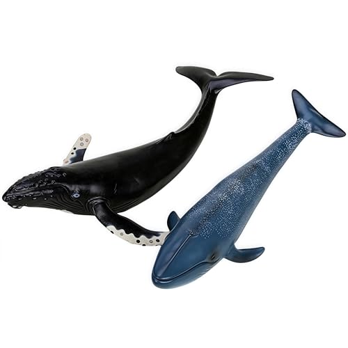 Gemini&Genius Humpback Whale Action Figure – Soft Rubber Orca Toy for Bath, Beach, and Cake Decor