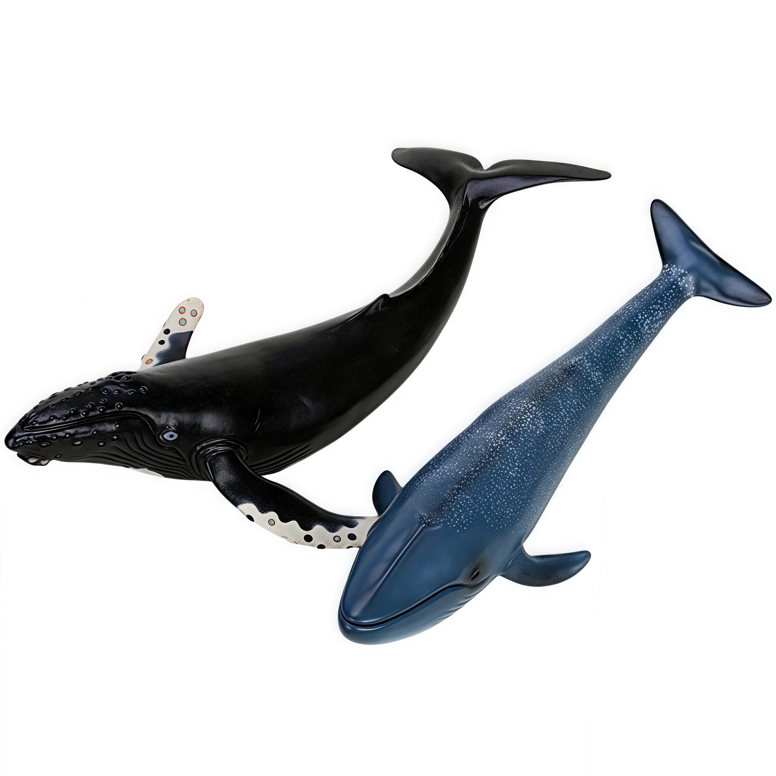 Gemini&Genius Humpback Whale Action Figure – Soft Rubber Orca Toy for Bath, Beach, and Cake Decor