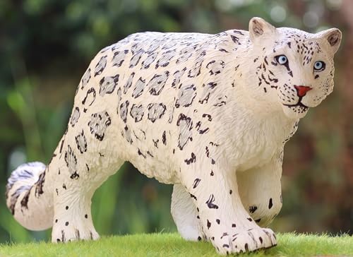 Gemini&Genius Leopard Figurine: Hand-Painted Animal Toy, Cake Topper, and Room Decor for Kids
