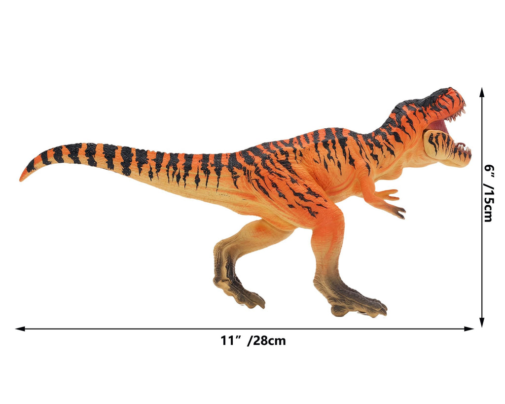 Gemini&Genius Realistic T-Rex Dinosaur Toy – Hand-Painted Movable Jaw Figurine for Kids