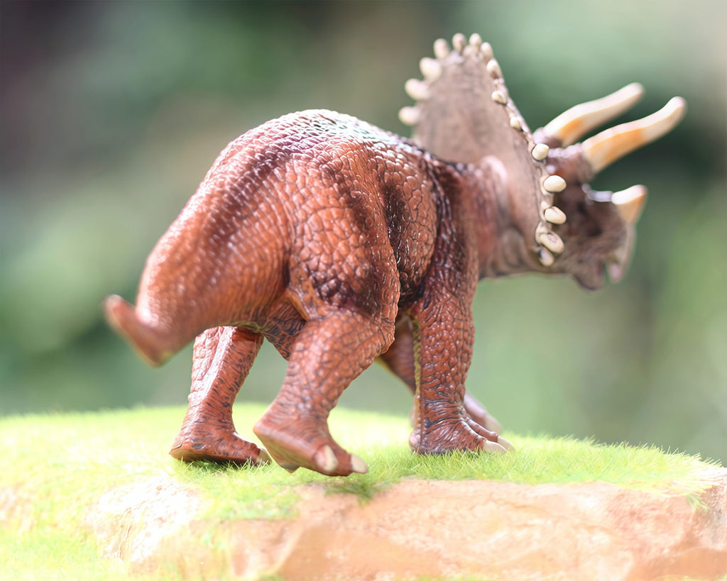 Gemini&Genius Triceratops Action Figure – Hand-Painted Dinosaur Toy in Durable ABS Plastic