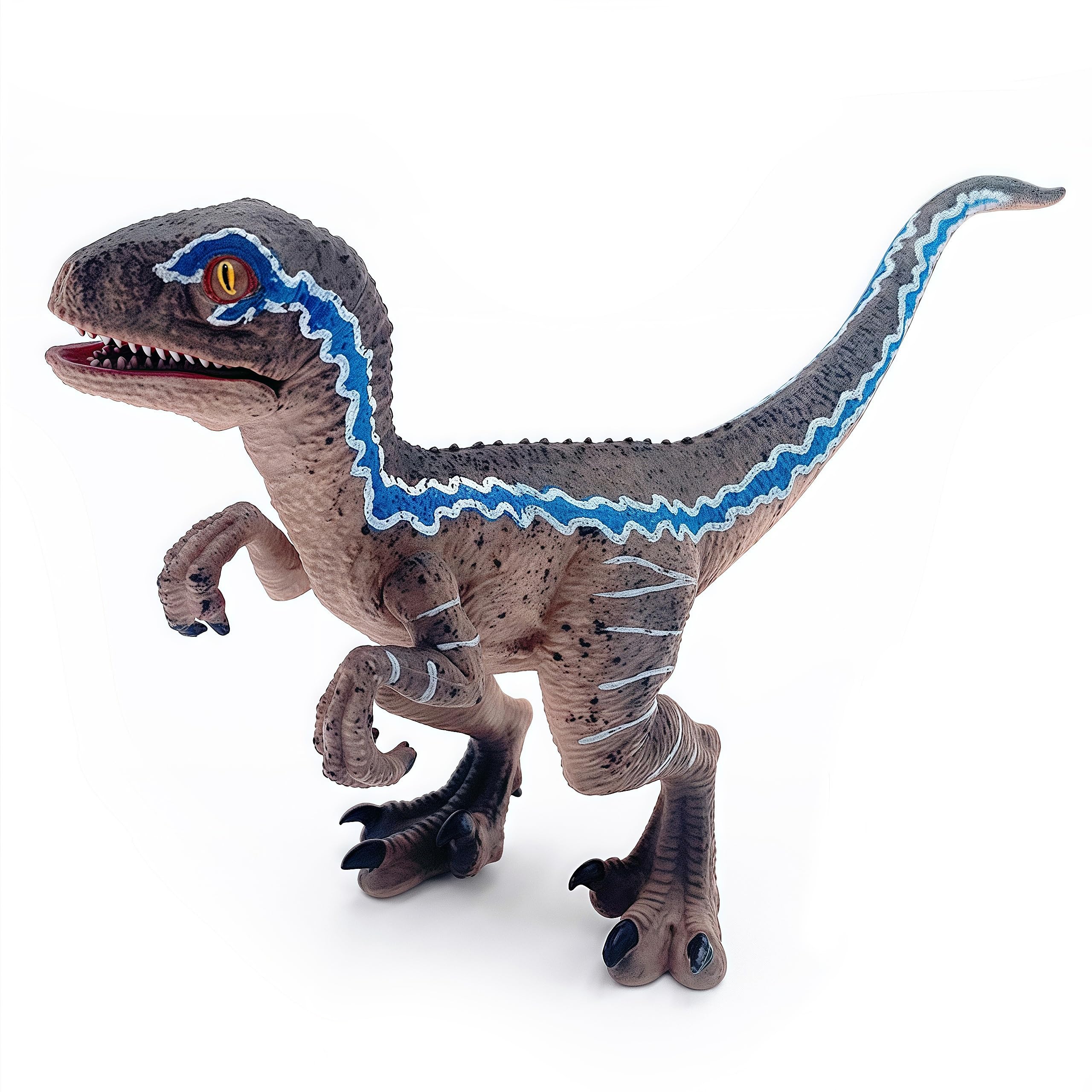 Gemini&Genius Velociraptor Action Figure with Movable Jaw and Hands – Dinosaur Toy for Kids, Cake Topper, Collectible