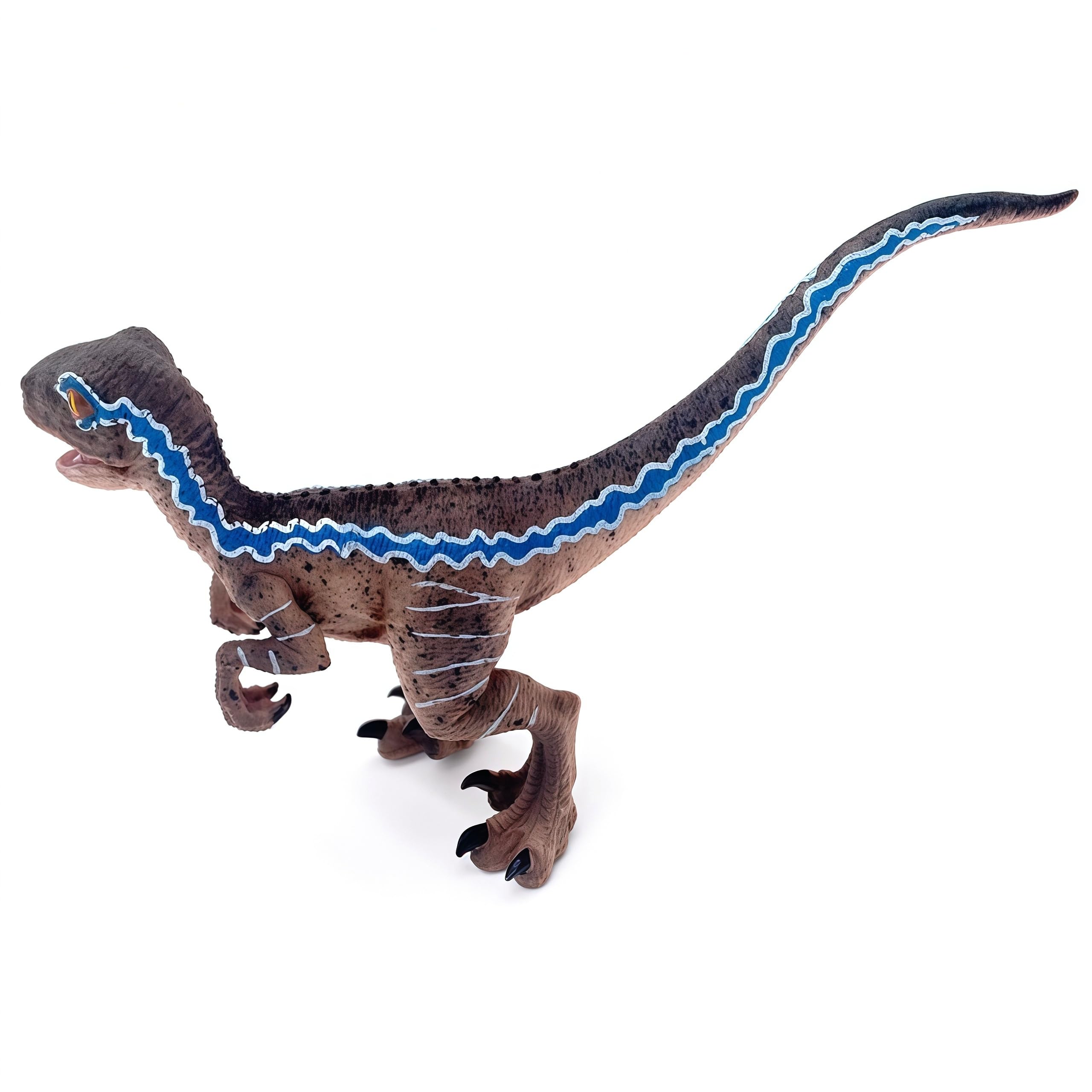 Gemini&Genius Velociraptor Action Figure with Movable Jaw and Hands – Dinosaur Toy for Kids, Cake Topper, Collectible