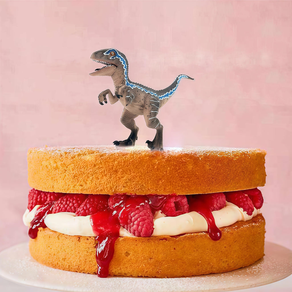 Gemini&Genius Velociraptor Action Figure with Movable Jaw and Hands – Dinosaur Toy for Kids, Cake Topper, Collectible