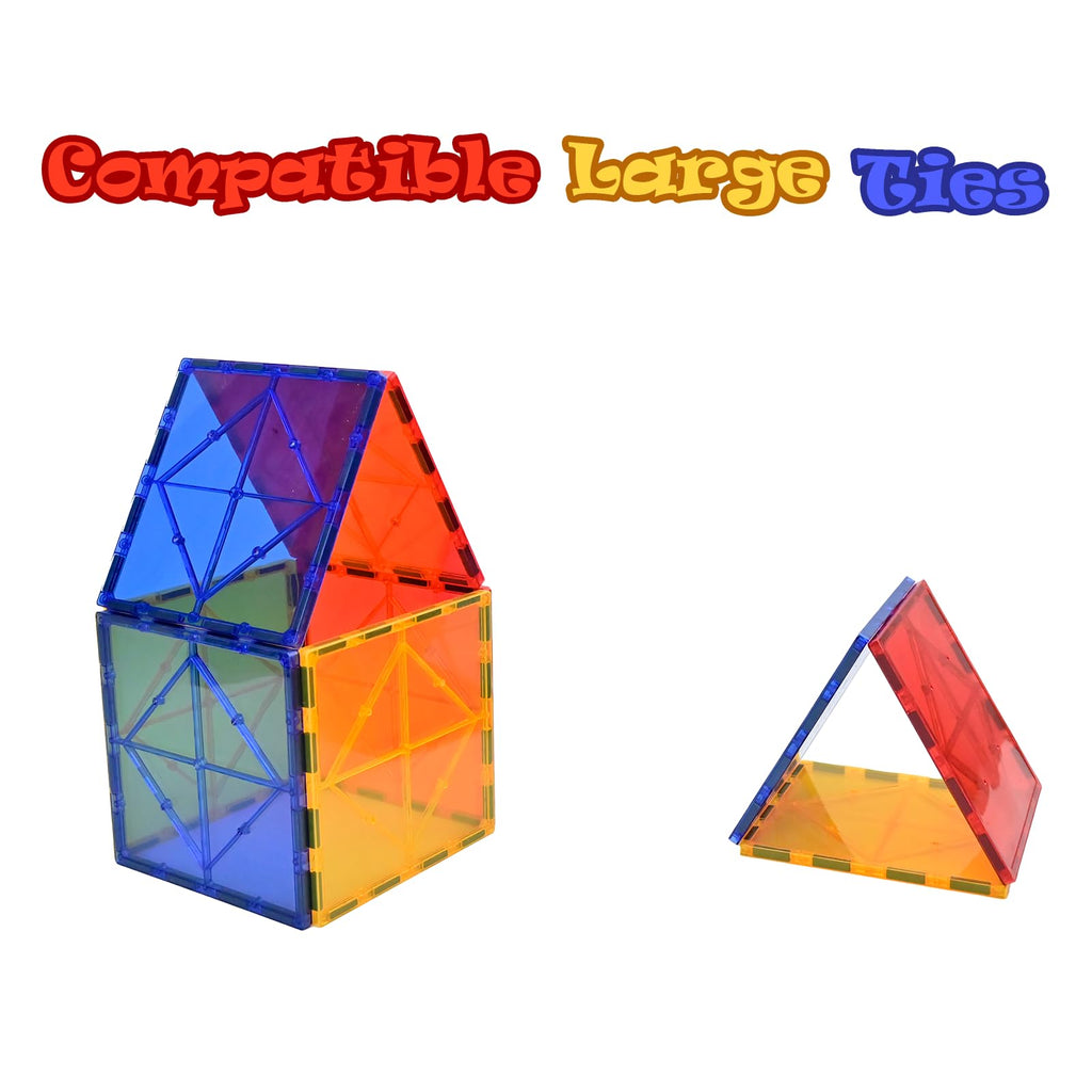 Gemmicc 6-Pack Large Magnetic Tiles (5.9") – Jumbo Base Plates for STEM Building, Compatible with Most Brands