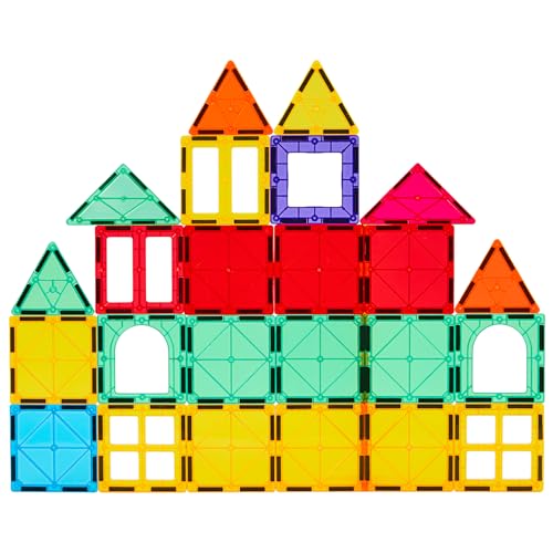 Gemmicc Magnetic Tiles 34-Piece Starter Set – STEM Building Blocks for Kids Aged 3-9