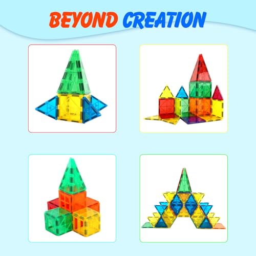 Gemmicc Magnetic Tiles 34-Piece Starter Set – STEM Building Blocks for Kids Aged 3-9