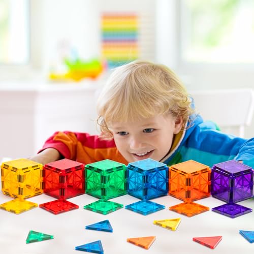 Gemmicc Magnetic Tiles 34-Piece Starter Set – STEM Building Blocks for Kids Aged 3-9
