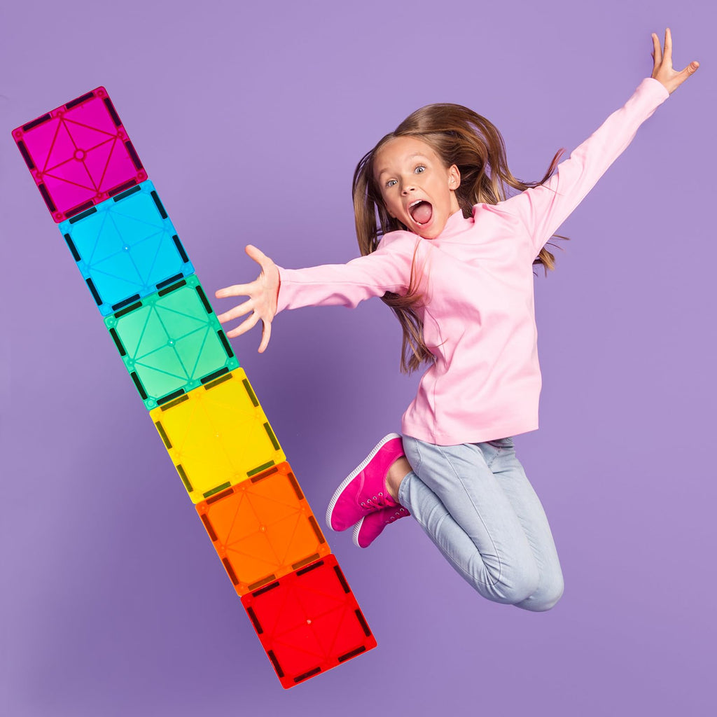 Gemmicc Magnetic Tiles 34-Piece Starter Set – STEM Building Blocks for Kids Aged 3-9