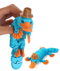 GemmiCho 3D Printed Platypus Toy with Hat – Flexible Articulated Figurine for Stress Relief