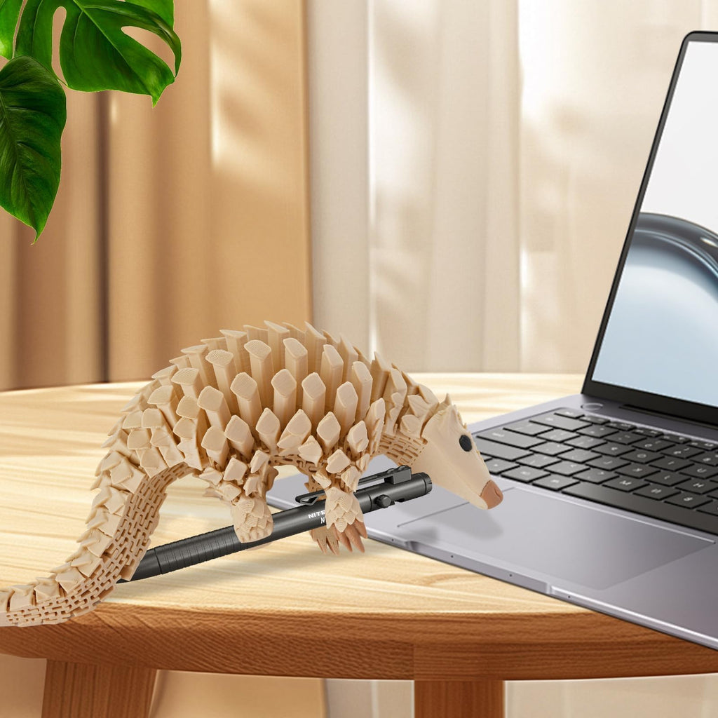GemmiCho 7.68" Articulated 3D Printed Pangolin Toy – Realistic Scaled Fidget Figure for Stress Relief and Display