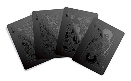 Gent Supply Co. Day of the Dead Black Waterproof Plastic Playing Cards – 54-Card Deck