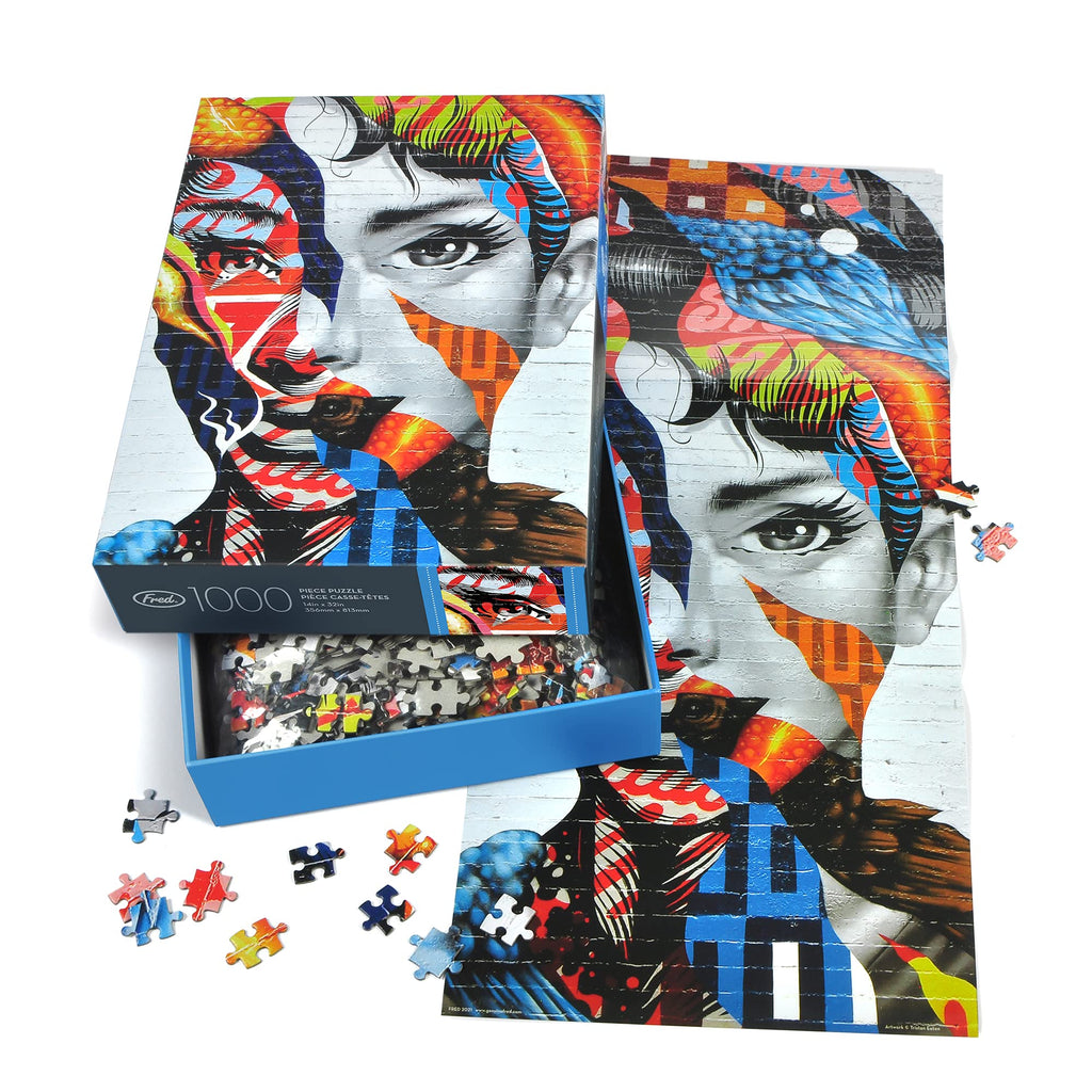 Genuine Fred Audrey of Mulberry by Tristan Eaton 1000-Piece Puzzle – 14x32 Inches