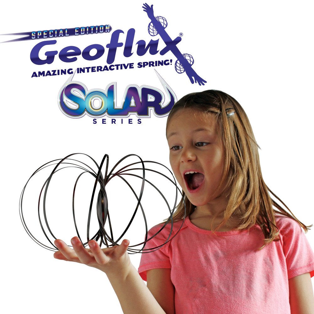 GeoFlux Purple 3D Kinetic Spring Toy – Original Stainless Steel Interactive Sculpture