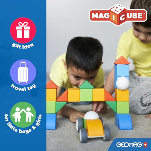 Geomag Magicube Insect 4-Piece Set: Magnetic Building Blocks for Toddlers 1-3