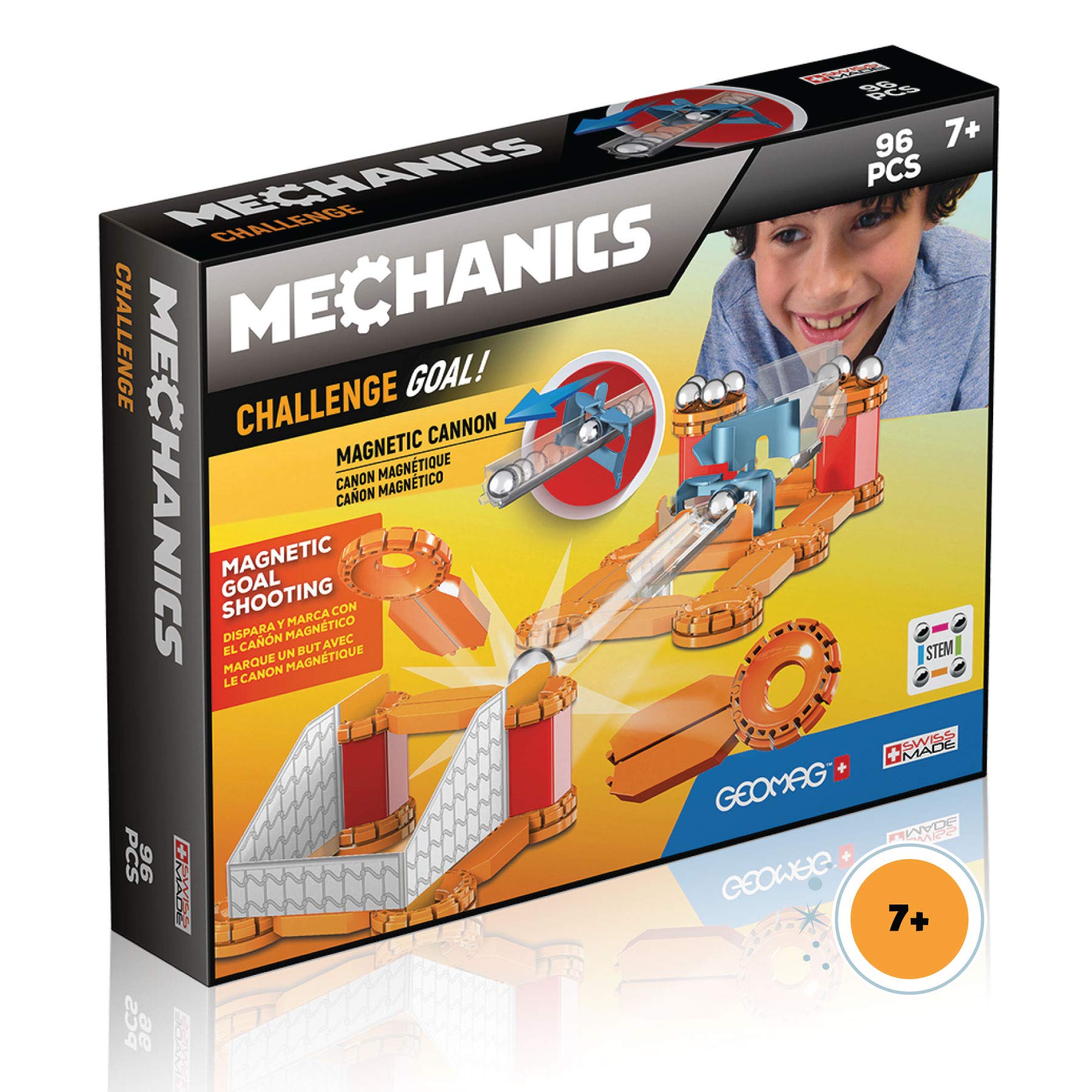Geomag Mechanics Goal Challenge Magnetic Building Game – 96 Piece STEM Toy for Kids Age 7+