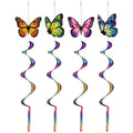 Gerrii 4-Pack Monarch Butterfly Windsocks - 49-Inch Outdoor Wind Spinners for Garden Patio Decor