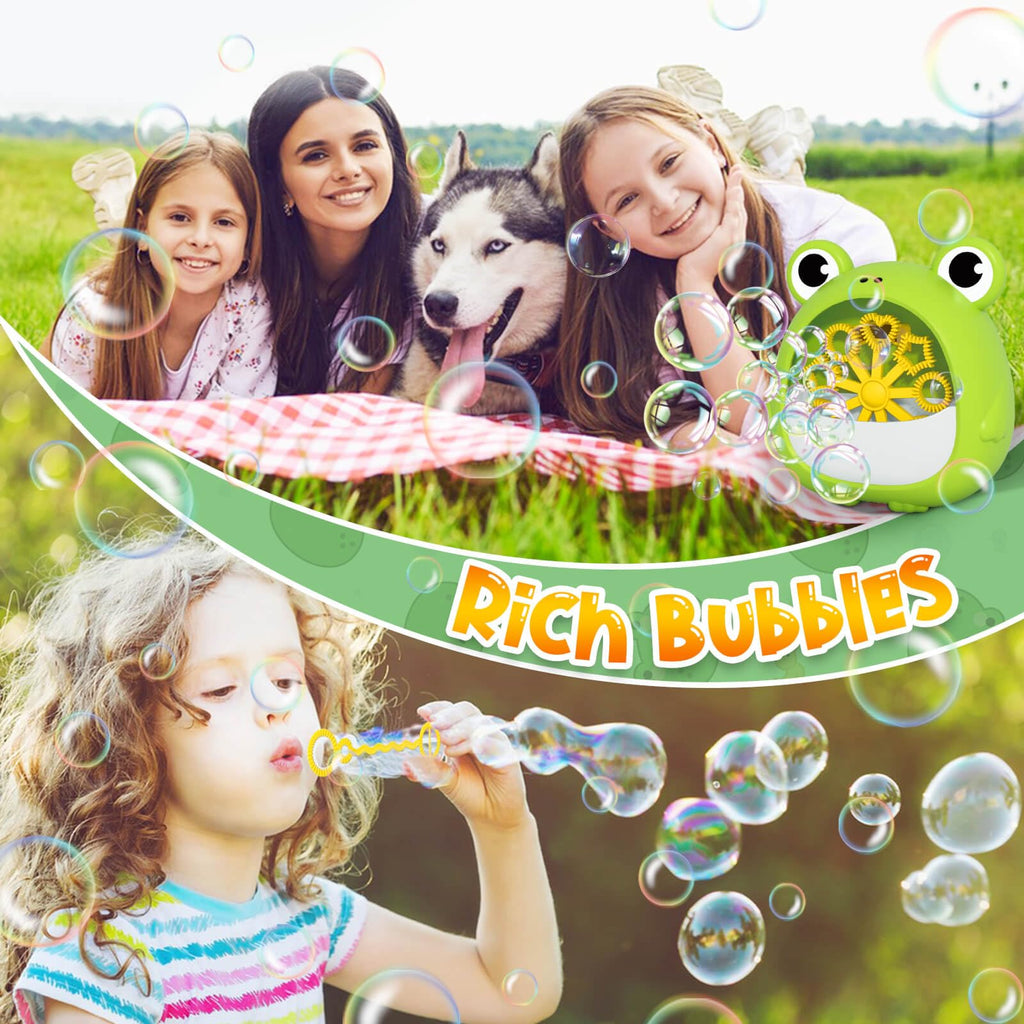 Getatoy Frog Bubble Machine – Outdoor Bubble Blower for Kids Ages 3-8
