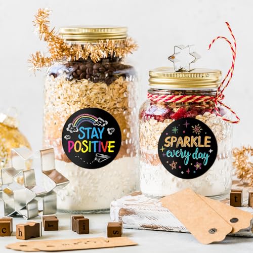 Geyee 1000-Piece Kindness & Vibes Stickers – Positive Affirmation Motivational Decals, Chalkboard Style