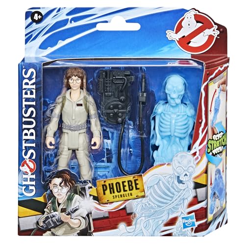 Ghostbusters Fright Features Phoebe Spengler Action Figure with Stretchy Bonesy Ghost and Proton Pack