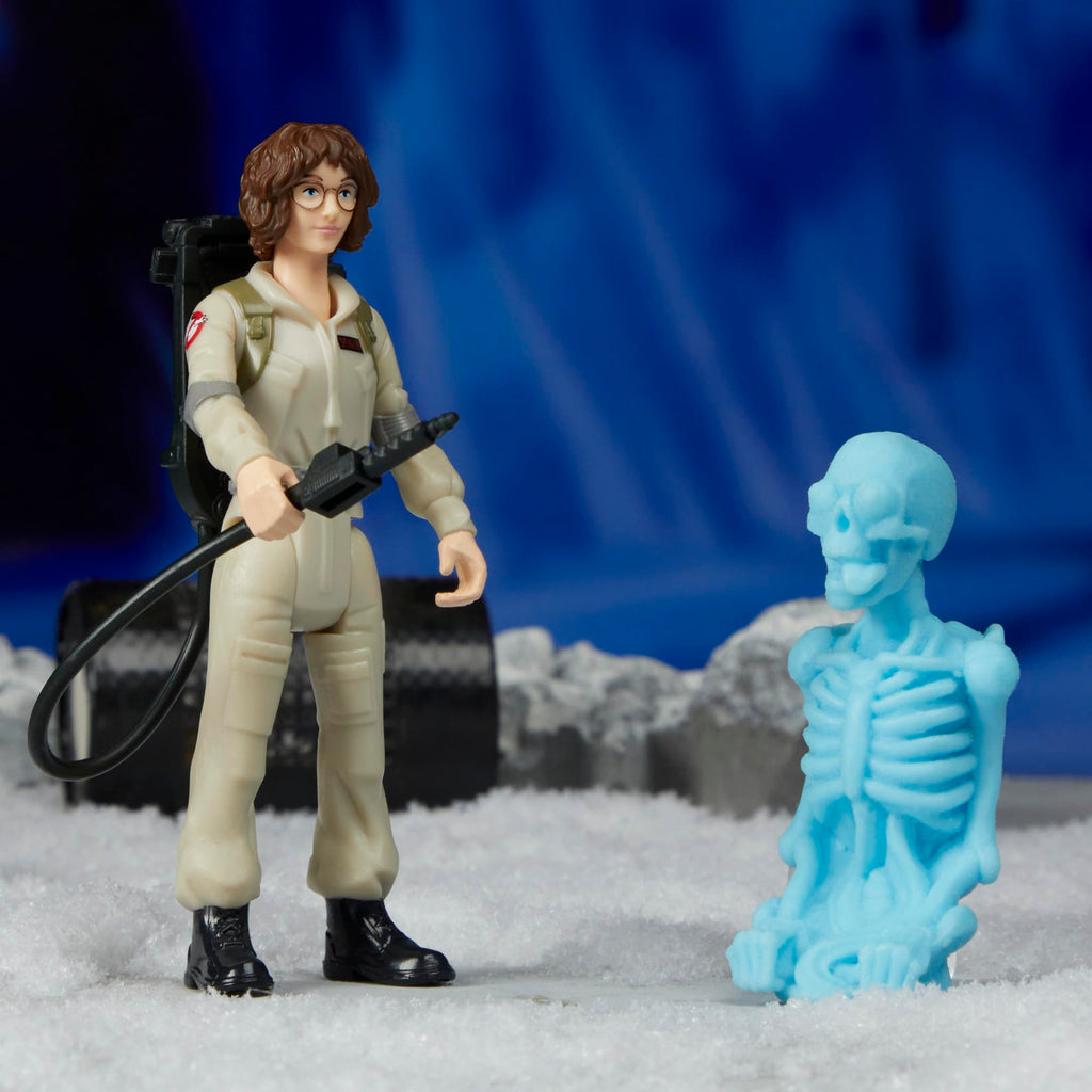 Ghostbusters Fright Features Phoebe Spengler Action Figure with Stretchy Bonesy Ghost and Proton Pack