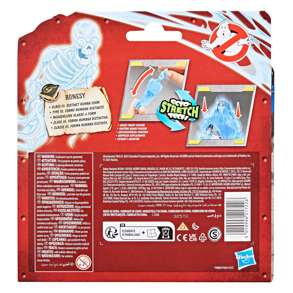 Ghostbusters Fright Features Phoebe Spengler Action Figure with Stretchy Bonesy Ghost and Proton Pack