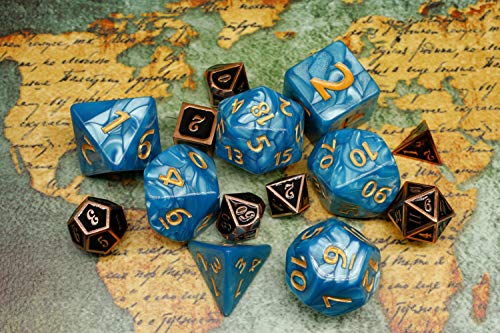Giant Blue DND Dice Set 25mm Polyhedral with Bag – HD RPG Dice for Dungeons & Dragons, Pathfinder, MTG