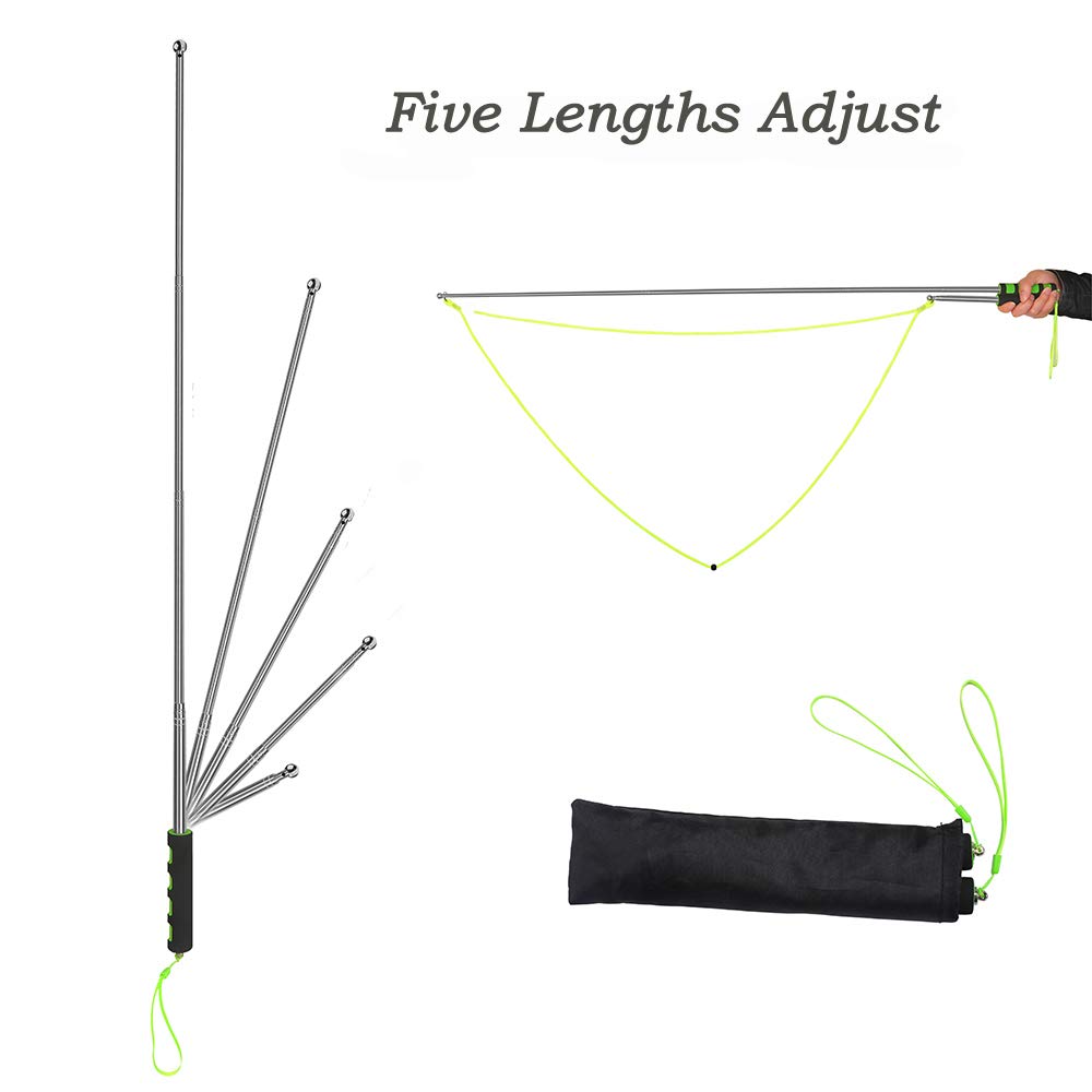 Giant Stainless Steel Bubble Wand for Kids & Adults – Telescopic with 6 Lengths, Sponge Handles, and Storage Bag