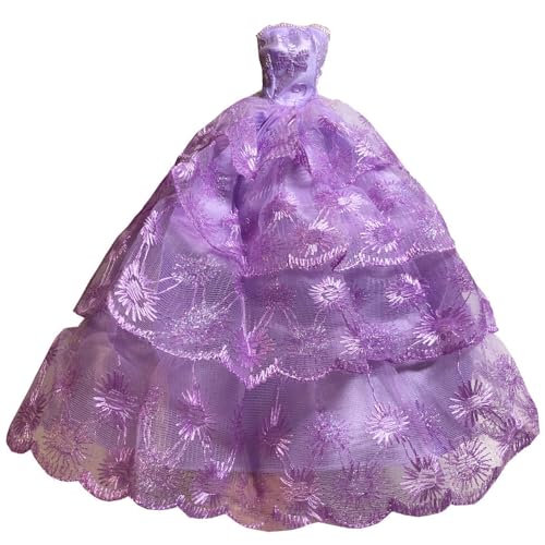 GIETIOS 5-Piece Handmade Doll Dress Set – Wedding & Party Gowns for 11.5-Inch Dolls (Random Styles)