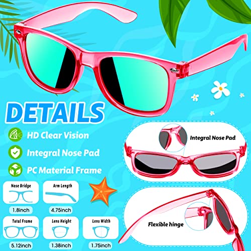 GIFTINBOX 16 Pack Kids Sunglasses – Translucent UV400 Party Favors for Ages 3-8