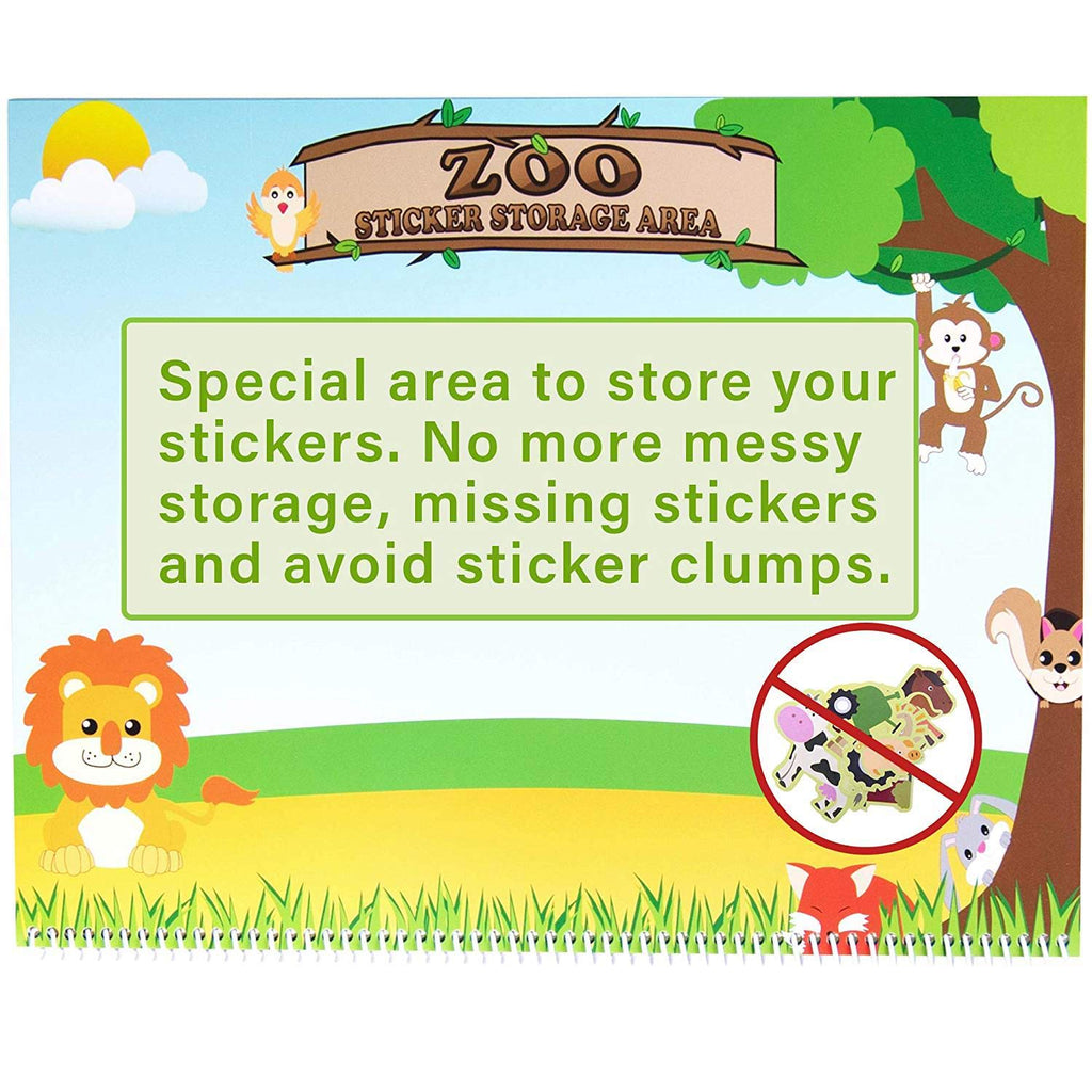 Giggles and Pebbles Magic Sticker Pad Book – Reusable, Washable, 170+ Stickers for Kids Ages 3+