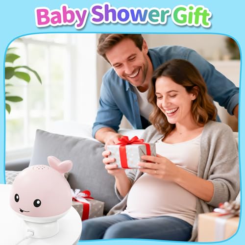 Gigilli Baby Girl Bath Toys – Light-Up Whale Sprinkler with USB Charging Dock, IPX8 Waterproof, BPA-Free, for Toddlers 6 Months to 5 Years