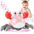 Gigilli Crawling Crab Baby Girl Toy – Tummy Time Toy with Music, Lights & Obstacle Avoidance for 6-18 Month Olds