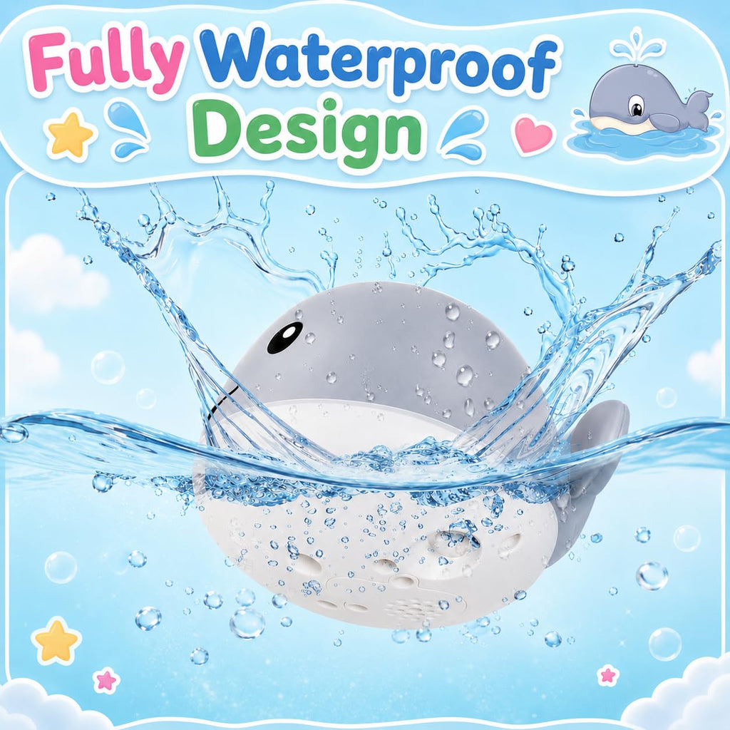 Gigilli Whale Bath Toy: Light-Up Sprinkler for Toddlers with USB Charging and IPX8 Waterproof