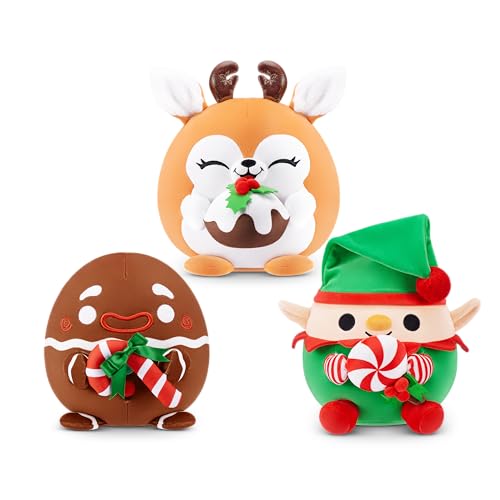 Ginger the Gingerbread Man Snackle Plush – 8-Inch Soft Toy with Candy Cane, Christmas Series 2 by ZURU