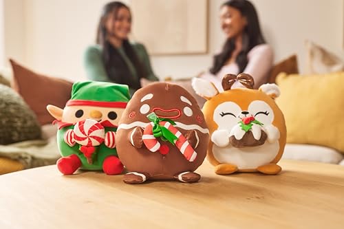Ginger the Gingerbread Man Snackle Plush – 8-Inch Soft Toy with Candy Cane, Christmas Series 2 by ZURU