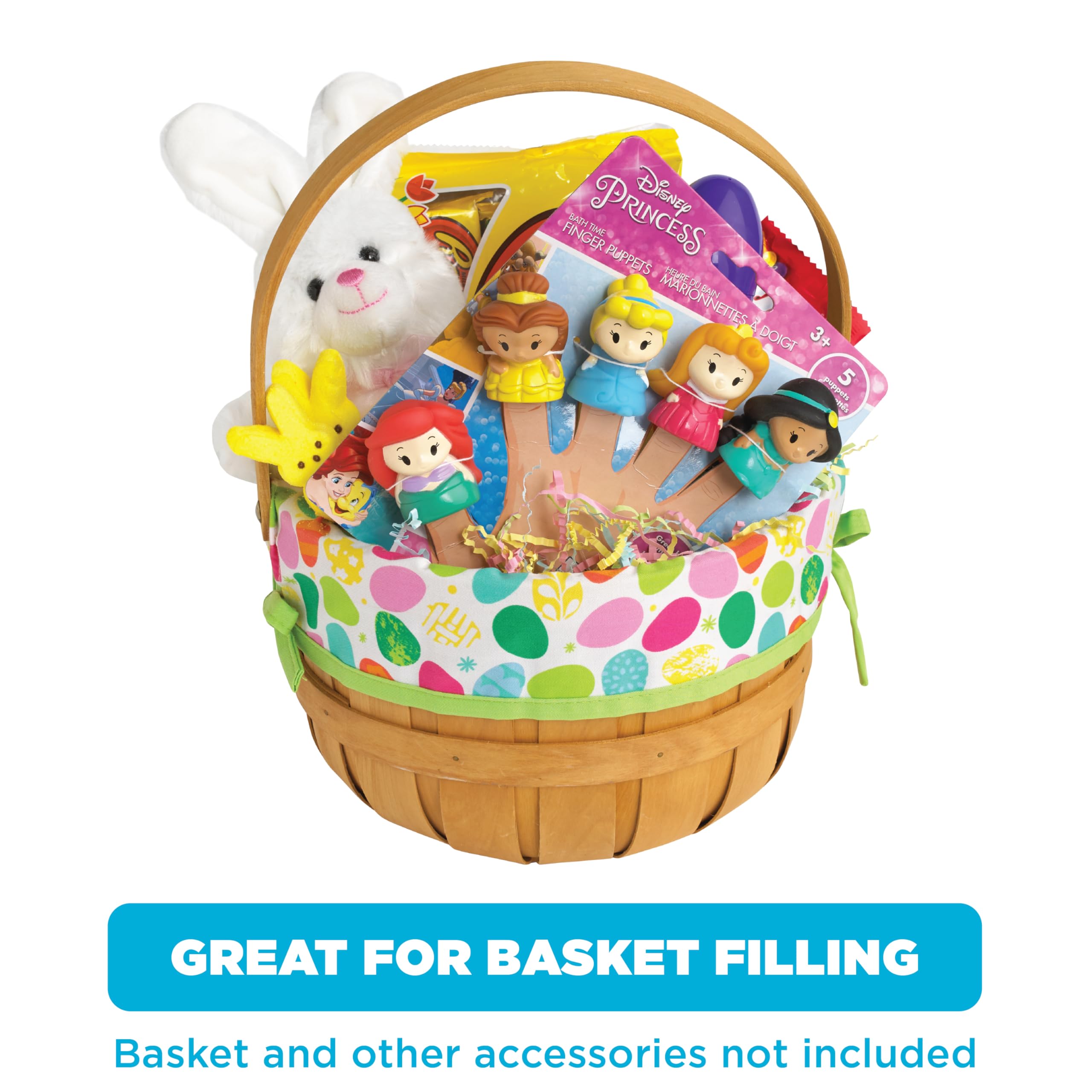 Ginsey Disney Princess 10-Piece Finger Puppet Set – Waterproof Bath Toys & Party Favors, Latex-Free