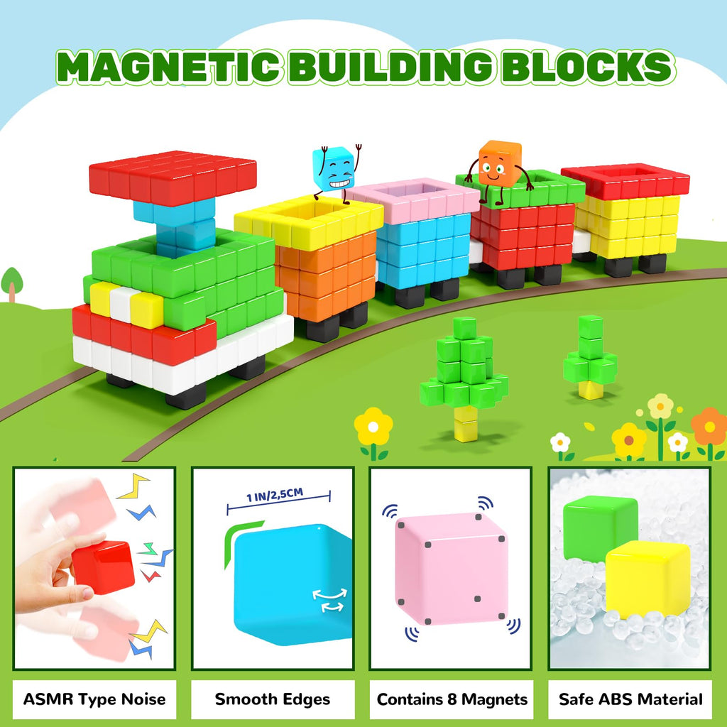 Girigi 40-Piece Magnetic Building Blocks for Toddlers – STEM Sensory Toy for Ages 3-8