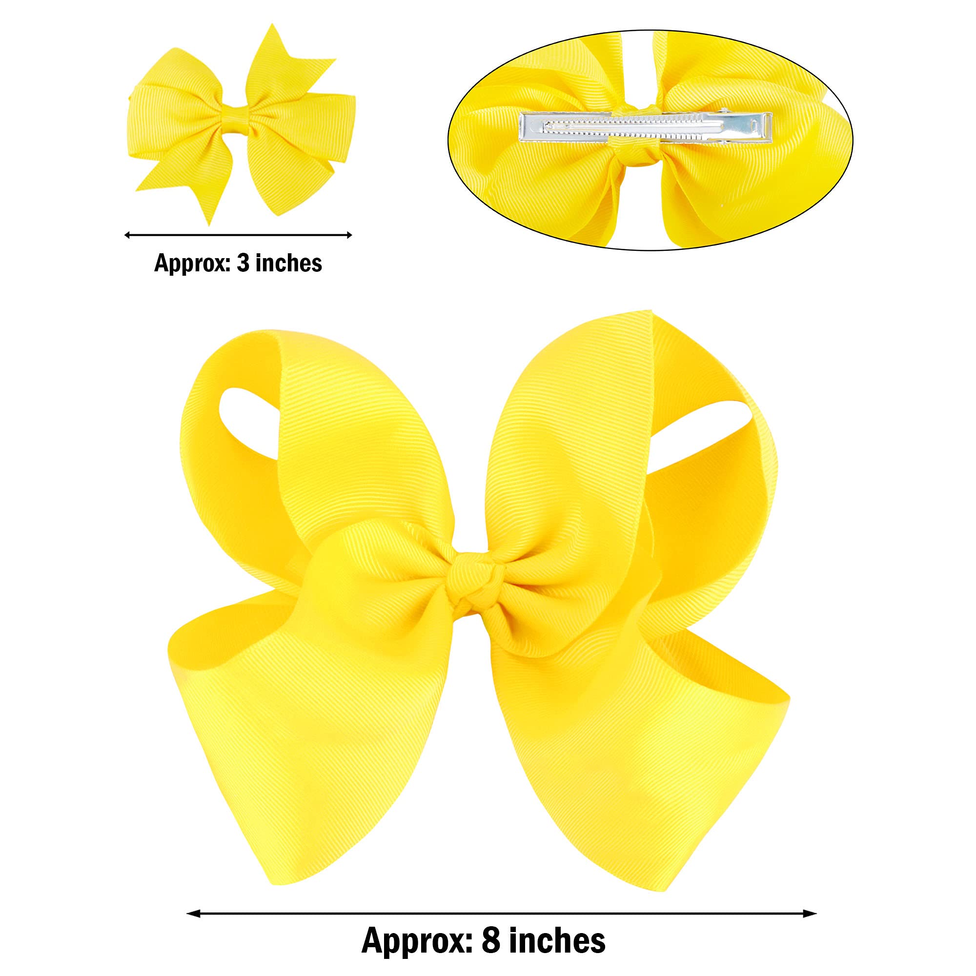 Girls 4-Layer Tulle Tutu Skirt Set with Butterfly Hairbows, Knee-Length, Soft Elastic Waistband