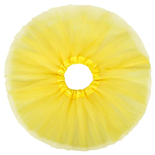 Girls 4-Layer Tulle Tutu Skirt Set with Butterfly Hairbows, Knee-Length, Soft Elastic Waistband