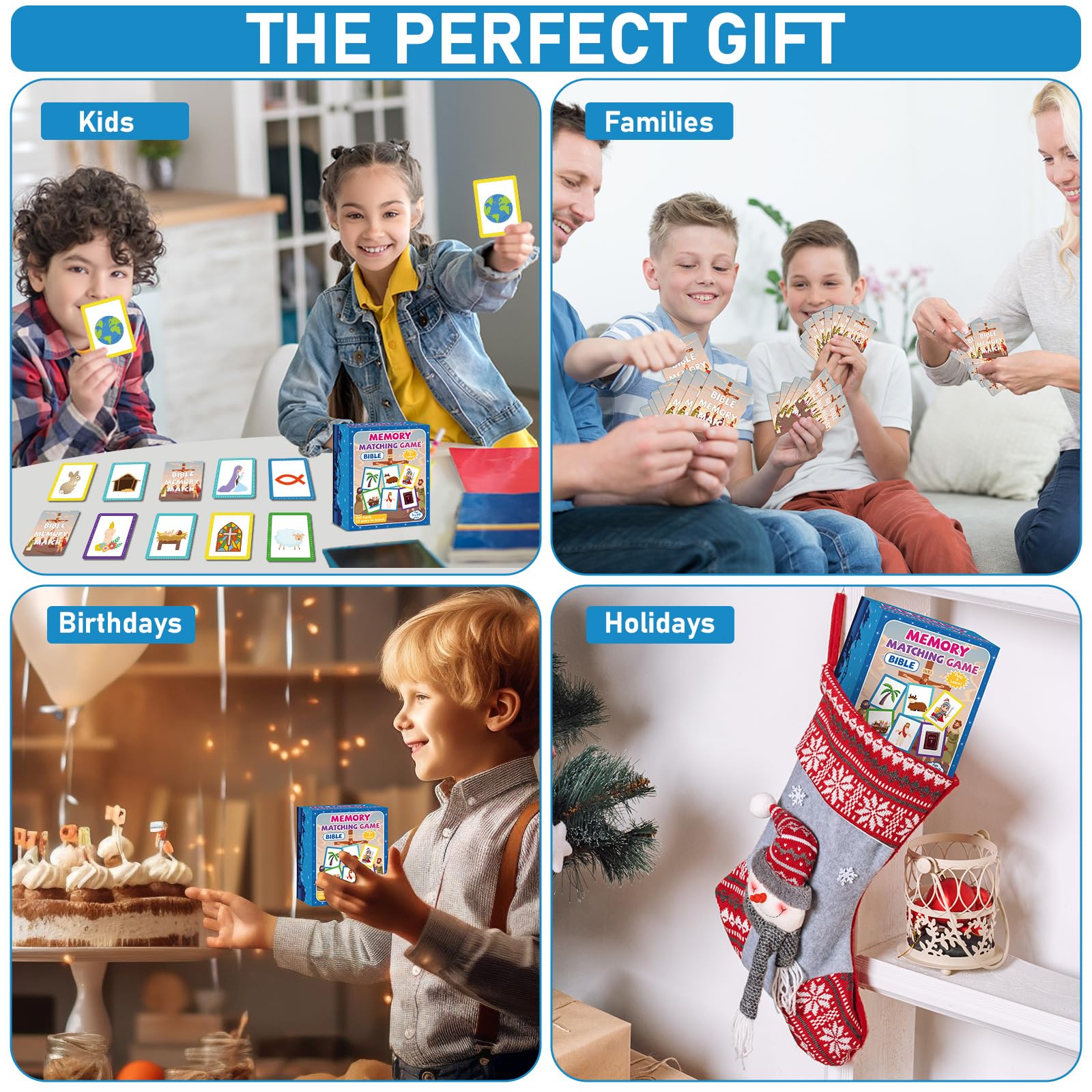 gisgfim Bible Memory Matching Game – 100 Cards (50 Pairs) for Christian Learning & Fun