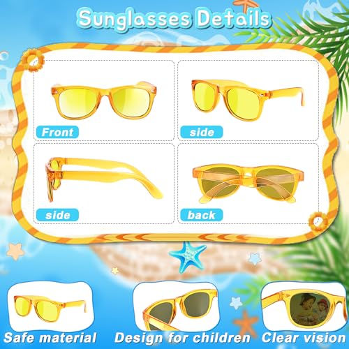GKTZ Kids Sunglasses 16-Pack – Neon Party Favors with UV 400 Protection for Ages 3-8