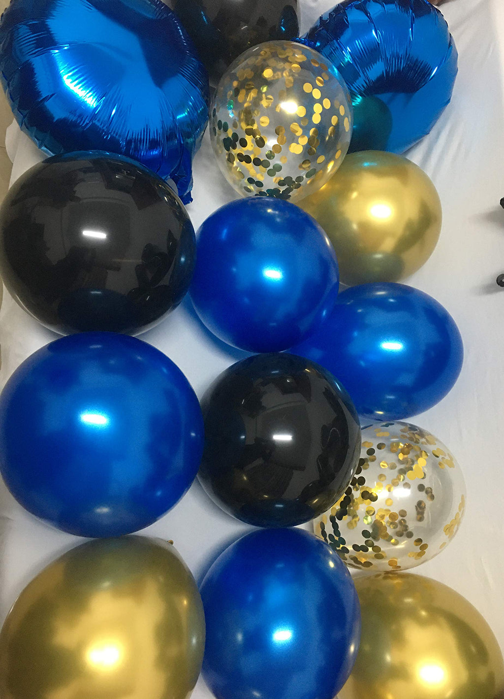 Glabby 21st Birthday Balloon Decoration Kit for Him – Black, Blue & Gold, Jumbo 21 Foil, Latex Balloons